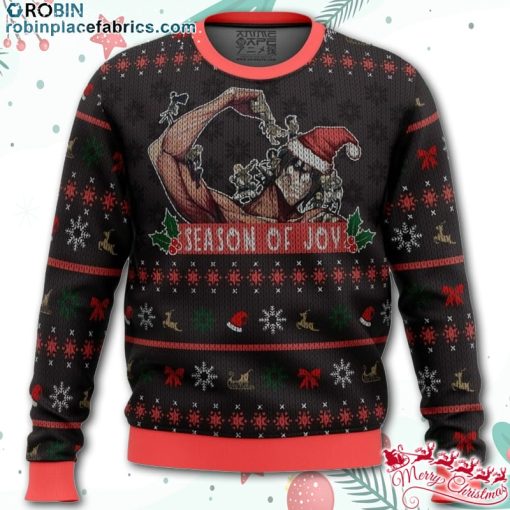 season of joy attack on titan ugly christmas sweater HhiSf