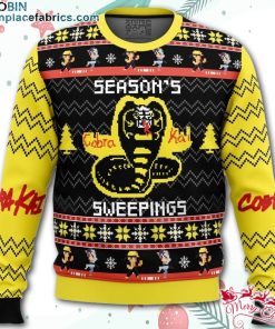seasons sweepings cobra kai ugly christmas sweater q76FS