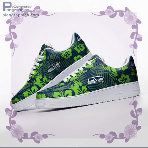seattle seahawks nfl hibiscus hawaiian flowers air force 1 af1 sneakers shoes 28 wPQHD