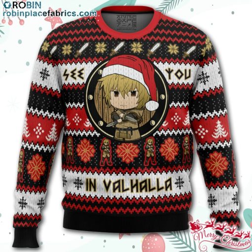 see you in valhalla vinland saga christmas sweater koIfA