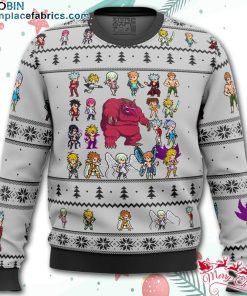 seven deadly sins sprites ugly christmas sweater QSWBz
