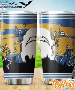 skellington los angeles chargers halloween stainless steel tumbler tFDnq
