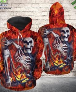 skull halloween orange funny hoodie and zip hoodie 60vxH