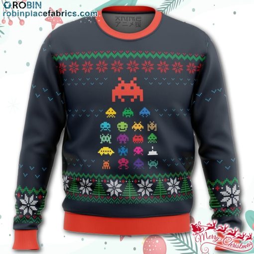space invaders ugly christmas sweater DOPcG