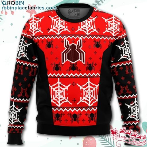 spiderman uniform ugly christmas sweater xsQOL