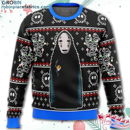 spirited away no face ugly christmas sweater 0TImE