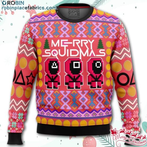 squid game squidmas ugly christmas sweater E8M9L