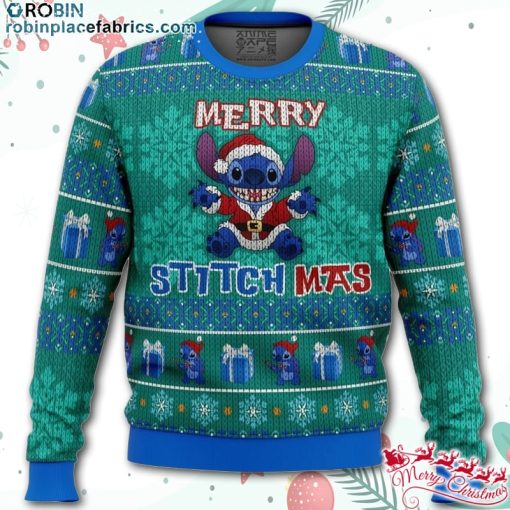 stitch merry stitchmas ugly christmas sweater QS0BK