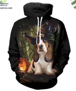 the basset hound in the hat halloween hoodie and zip hoodie zMs8m