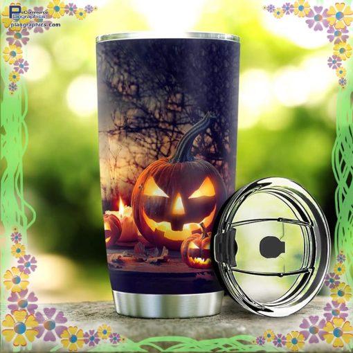 there is magic in the night when pumpkins glow by moonlight tumbler 90 HiiM3