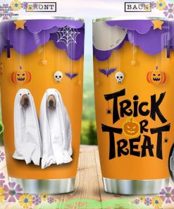 trick or treat ghost dogtrick or treat halloween tumbler 95 aS9C9