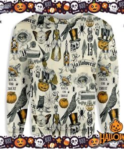 trickery halloween ugly sweater 82 S9Dln