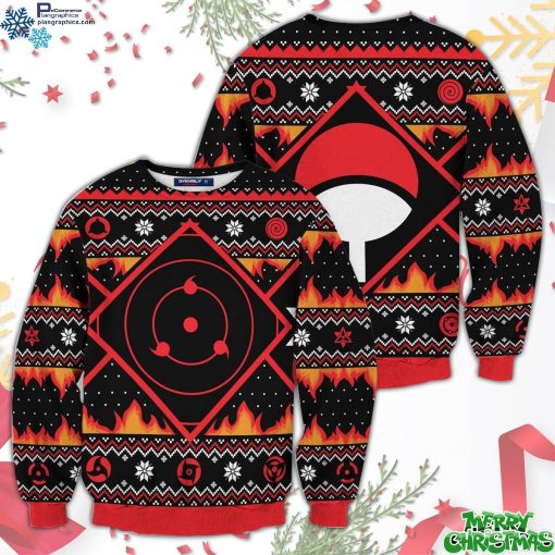 uchiha kekkei genkai unisex all over print sweater EOECr