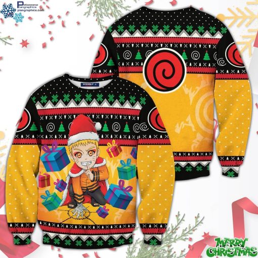 uzumaki holiday way unisex all over print sweater sizQy