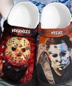 voorhees myers horror movies halloween crocs clog shoes qimwim