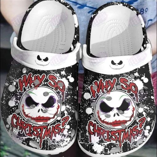 why so christmas joke jack skellington halloween crocs clog shoes yndr8n