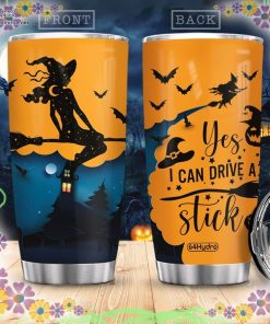 witch halloween yes i can drive a stick tumbler 102 vbRtC