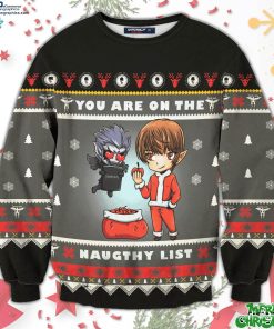 yagami naughty list unisex all over print sweater FOAKh