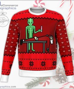 alien and santa dildo funny ugly sweater 152 Gx3Hs