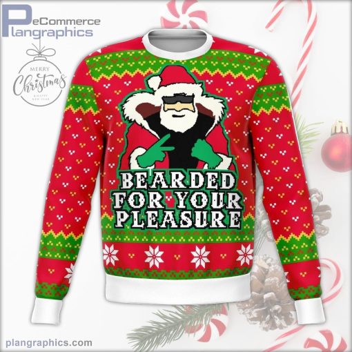 beard for your pleasure funny ugly christmas sweater 146 3NzpK