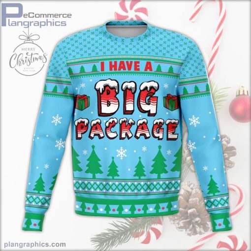 big package naughty meme holiday ugly christmas sweater 144 YOLty