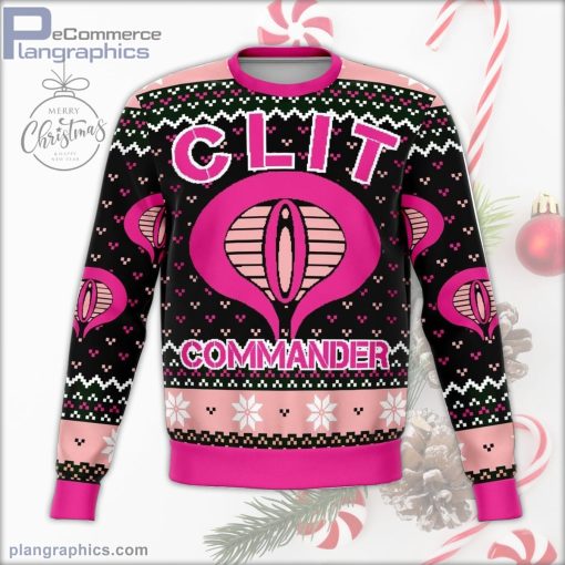 clit commander ugly christmas sweater 135 g1fNp