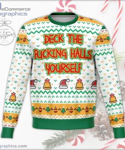deck the halls yourself dank ugly christmas sweater 129 GwJjy