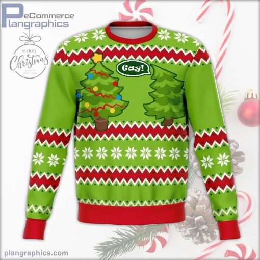 gay christmas tree funny ugly christmas sweater 118 8mEQy