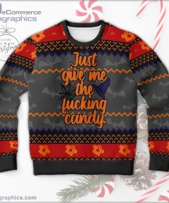 give me the f candy ugly sweater 113 Uoj1R