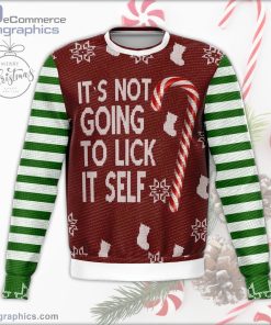 its not going to lick itself ugly christmas sweater 95 h4T4K