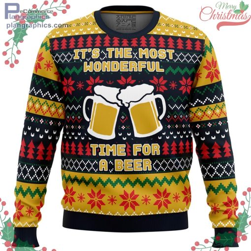 its the most wonderful time for a beer parody ugly christmas sweater 120 RvWgp