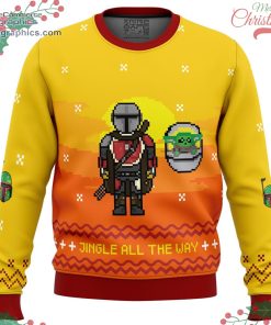 jingle all the way mandalorian ugly christmas sweater 116 osZN6