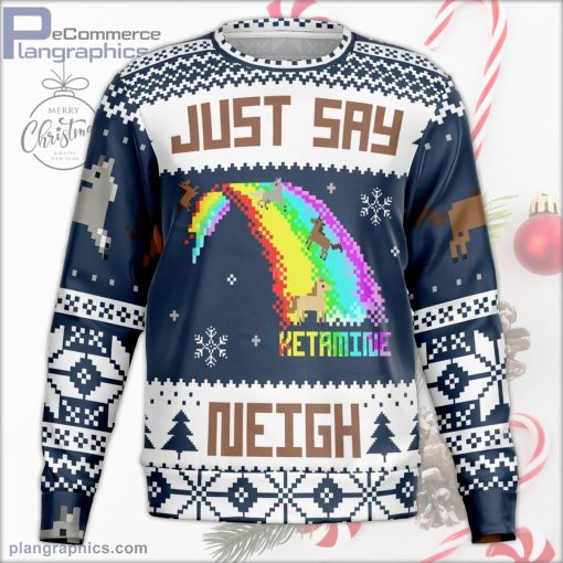 just say neigh christmas sweater 91 HAiIj