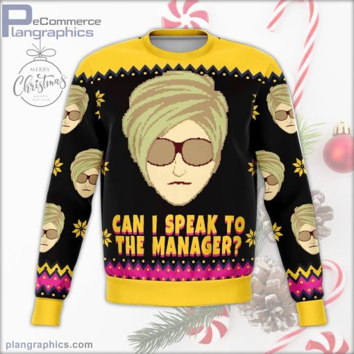 karen talks to manager meme funny ugly christmas sweater 88 bDr8t