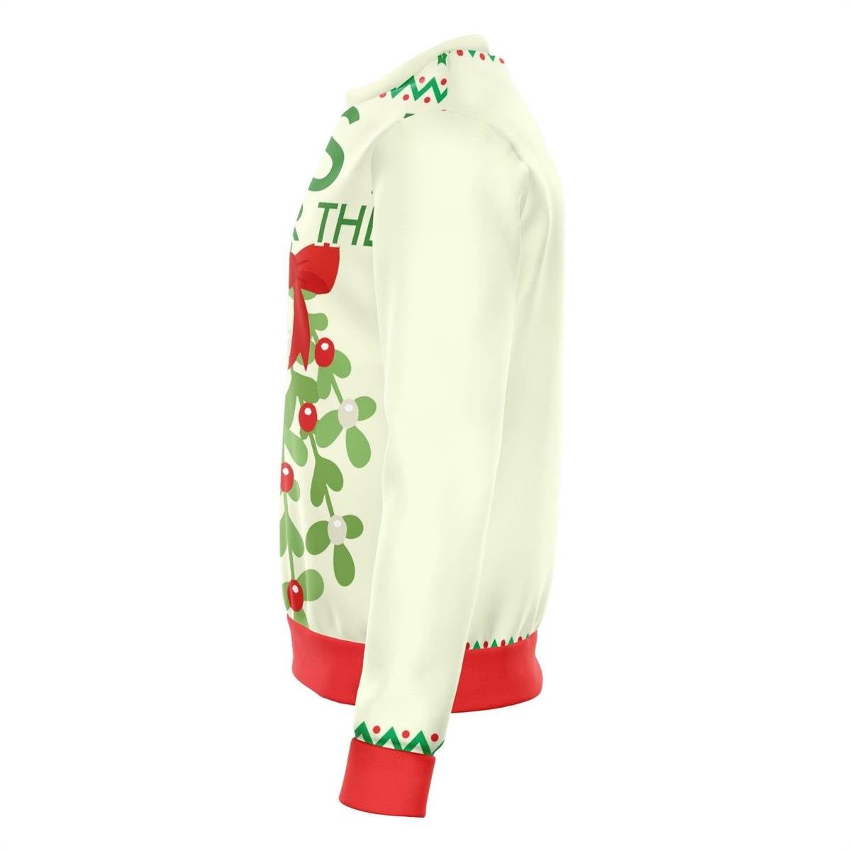Kiss It Under The Mistletoe Funny Ugly Christmas Sweater
