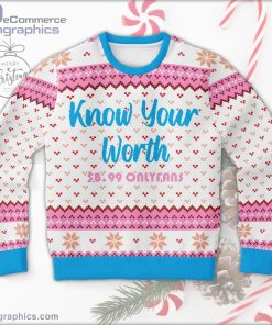 know your worth ugly christmas sweater 81 TDZjI
