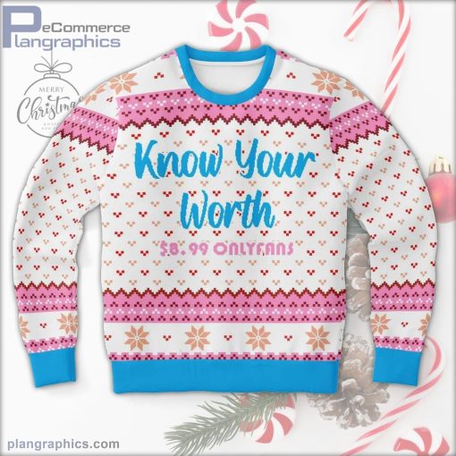 know your worth ugly christmas sweater 81 TDZjI