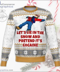 lets lie in the snow and pretend dank ugly christmas sweater 73 HJuuQ
