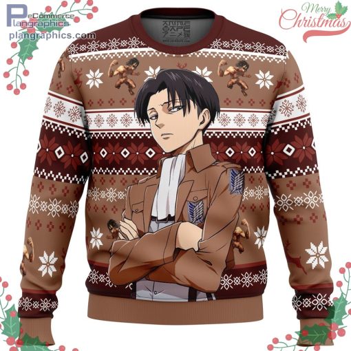 levi ackerman attack on titan ugly christmas sweater 104 z7AX3