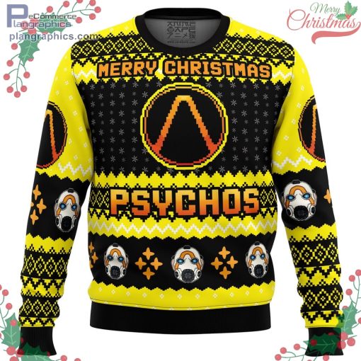 merry christmas psychos borderlands ugly christmas sweater 98 JiJk0