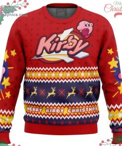 merry kirby christmas kirby ugly christmas sweater 96 X7NJ0
