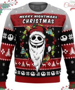 merry nightmare the nightmare before christmas ugly christmas sweater 95 fiEZo