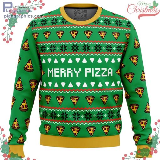 merry pizza ugly christmas sweater 94 X3pkd