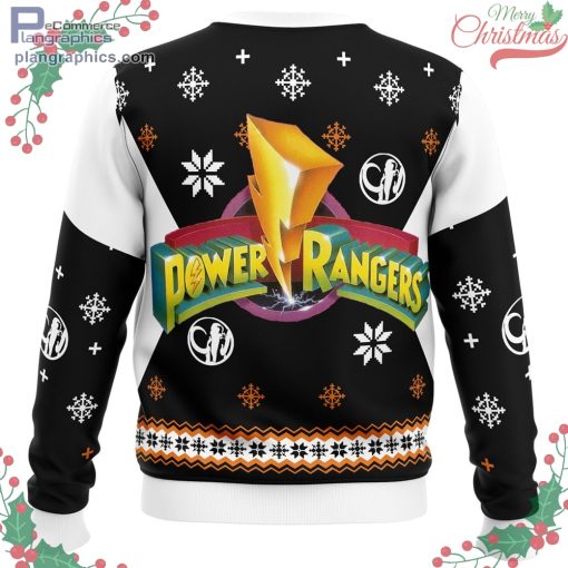 mighty morphin power rangers black ugly christmas sweater 669 IS6UO
