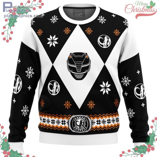 mighty morphin power rangers black ugly christmas sweater 89 i1Tes