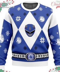 mighty morphin power rangers blue ugly christmas sweater 88 NoZ22