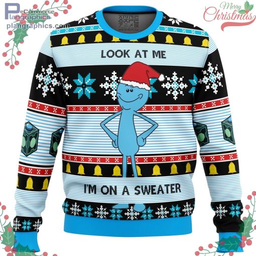 mr meeseeks ugly christmas sweater 80 HFfQL