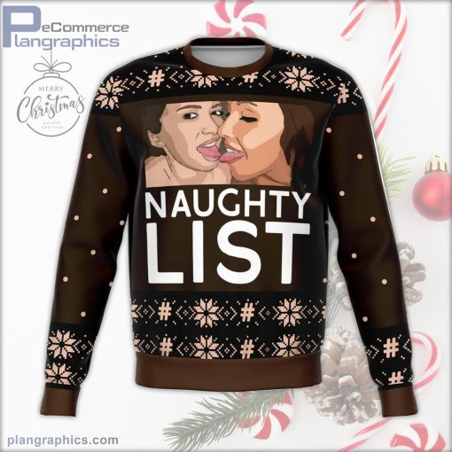 naughty list girls ugly christmas sweater 64 PFBHk