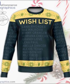 naughty wish list ugly christmas sweater 63 WBHNn