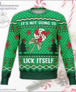 not gonna lick itself meme naughty holiday ugly christmas sweater 62 ETSQY